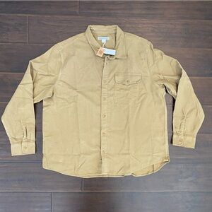 New Outerknown Brown Moleskin 100% organic cotton  Shirt Jacket size XXL